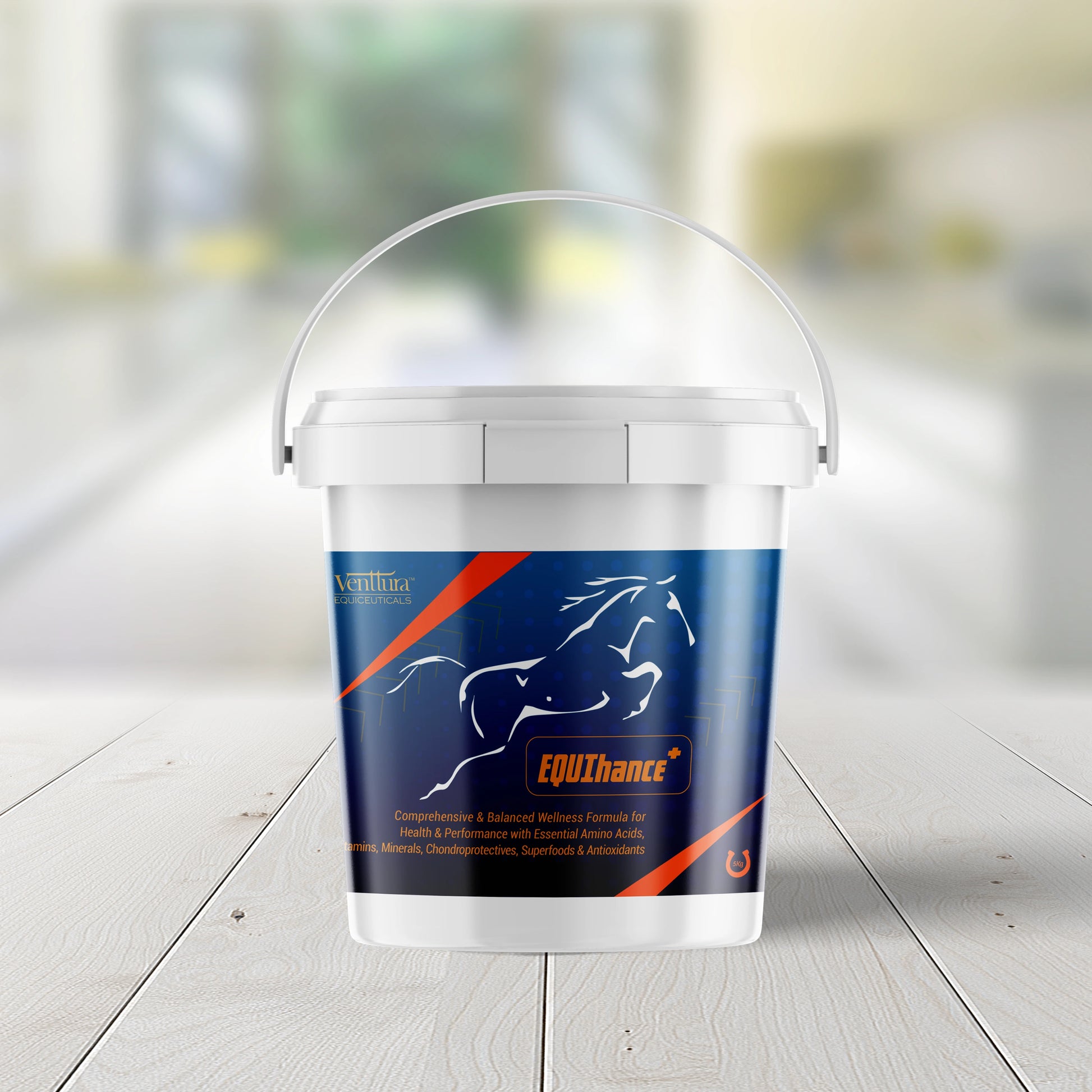 Venttura EQUIhance+ supplement for horses, a holistic formula supporting growth, breeding, gestation, lactation, muscle mass development, joint health, skin & coat, and overall performance