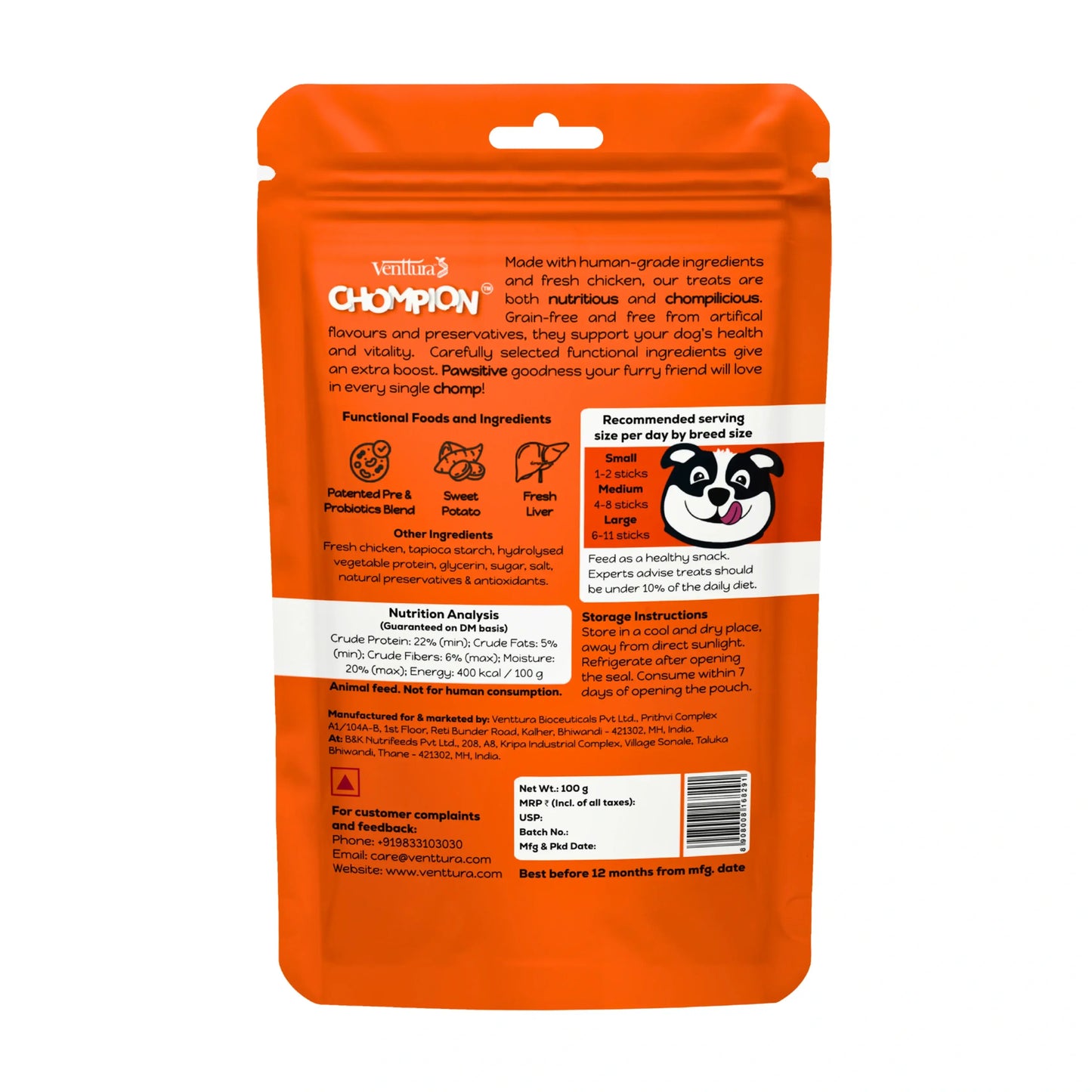 Venttura Chompion Pawsitive Treats for Dogs – Immunity Wellness