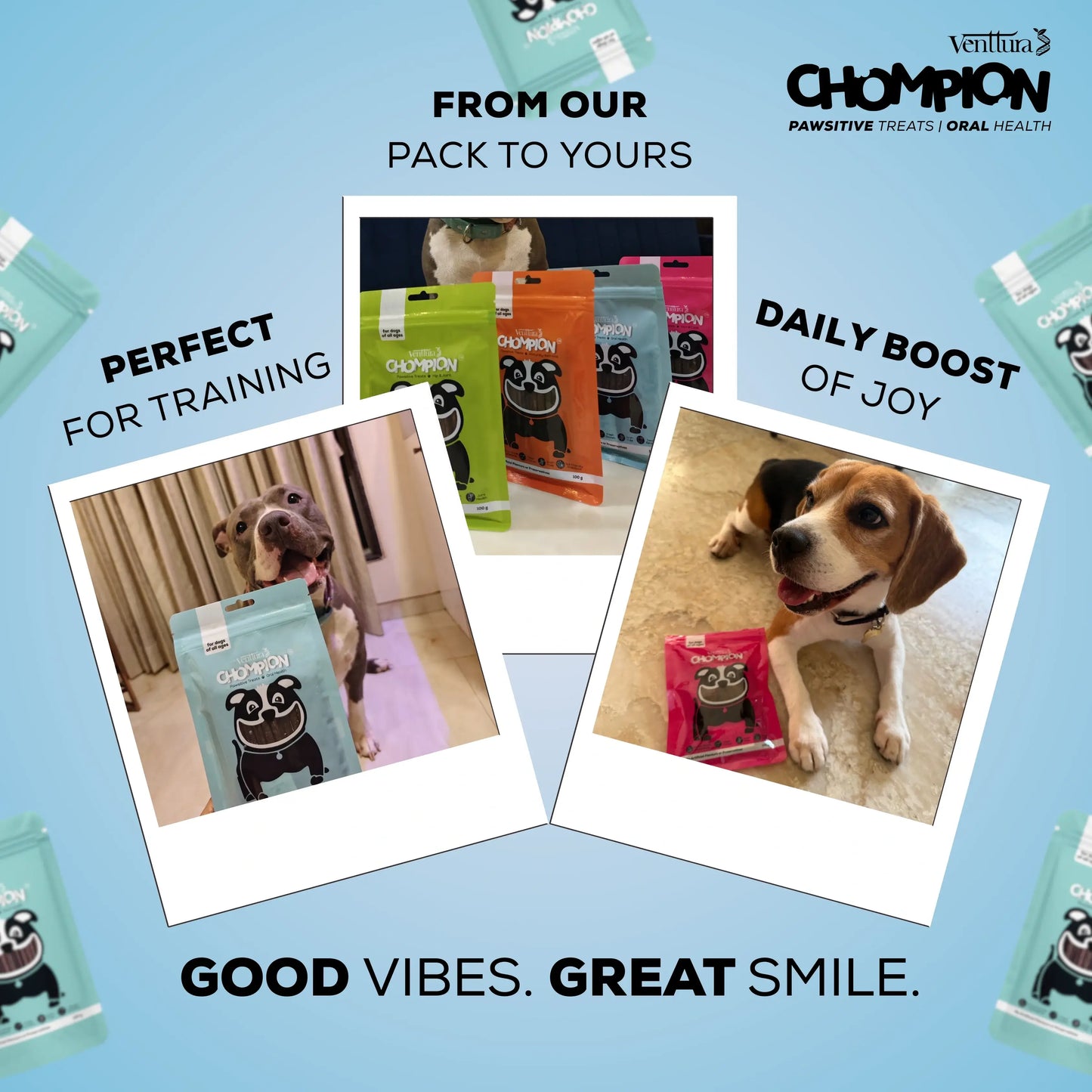 Venttura Chompion Pawsitive Treats for Dogs – Oral Health