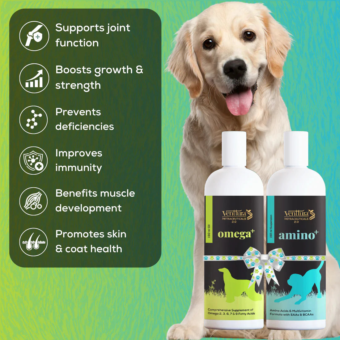 Dog Combo Supplements | Omega, Joint, Muscle & Coat Health