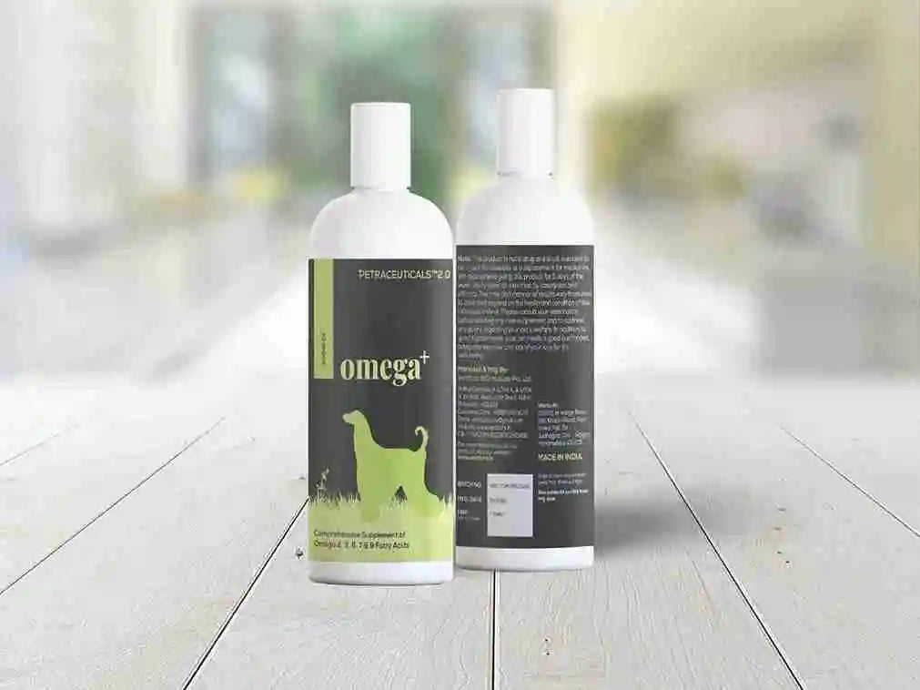 Omega+ and Amino+ supplements for dogs and cats by Venttura Bioceuticals – nourishes dry skin, reduces itching, and promotes a healthy, hydrated coat