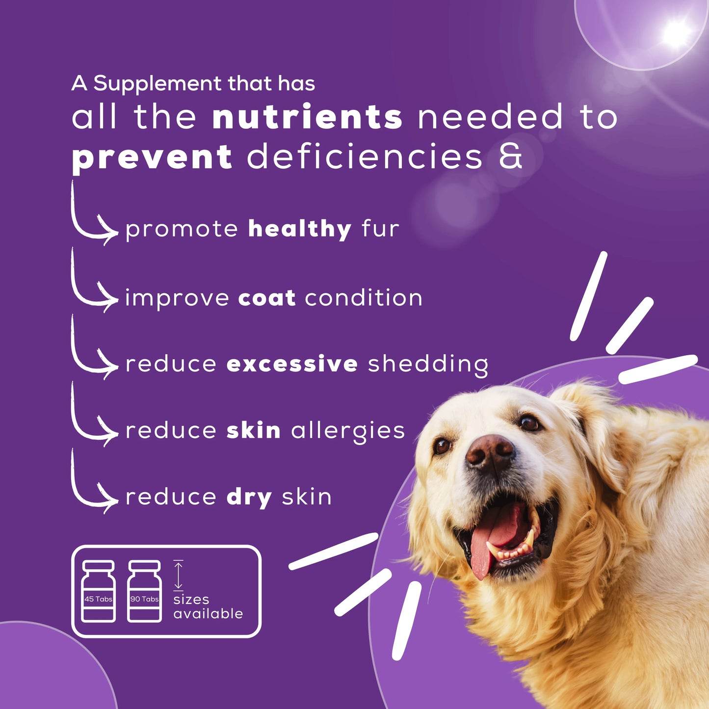 Fur+ by Venttura Bioceuticals - the only supplement with a comprehensive formulation that repairs and regenerates skin, reduces shedding and itching, promotes hair growth, nourishes skin and coat, and boosts skin immunity