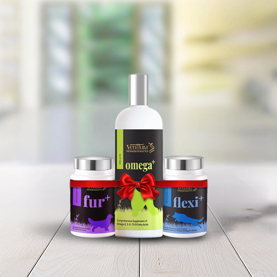 Glow & Go Trio Trial Pack | Omega+ 150ml + Fur+ 45 Tablets + Flexi+ 45 Tablets